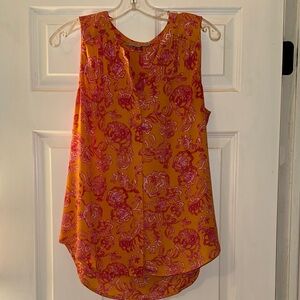 Daniel Rainn Floral Tank Top - Orange and Pink